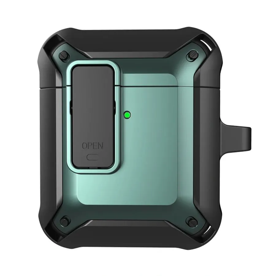 

Чехол WiWU Mecha AirPods Case для AirPods 1/2 Black/Green, Черный;зеленый
