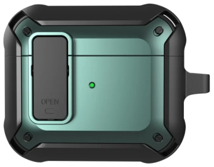 фото Чехол wiwu mecha airpods case для airpods 3 black + green nobrand