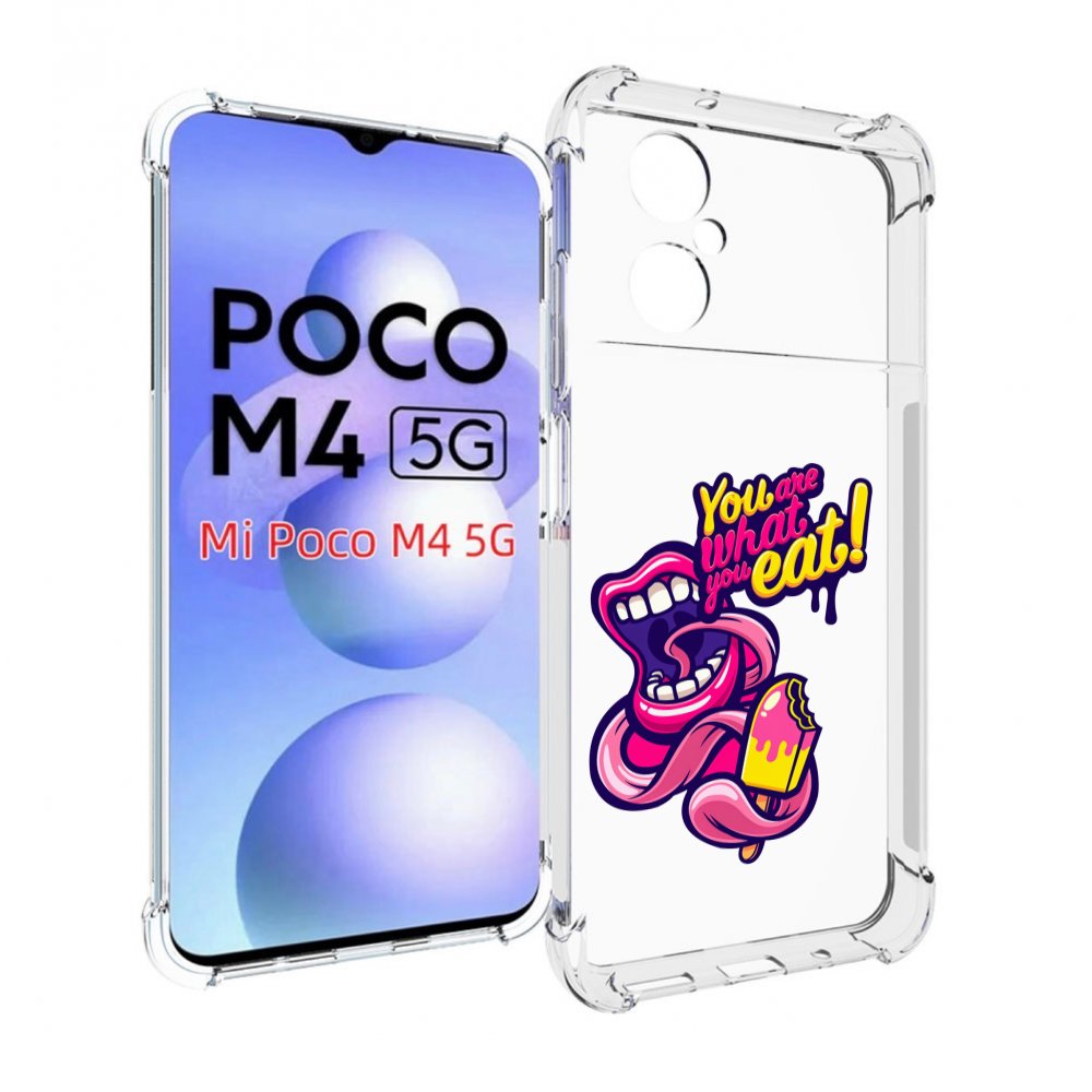 

Чехол MyPads ты-то-что-ты-ешь для Xiaomi Poco M4 5G, Прозрачный, Tocco