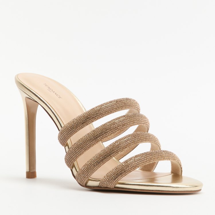 

Шлепанцы женские Tendance RL708-6 золотистые 36 EU, Золотистый, RL708-6