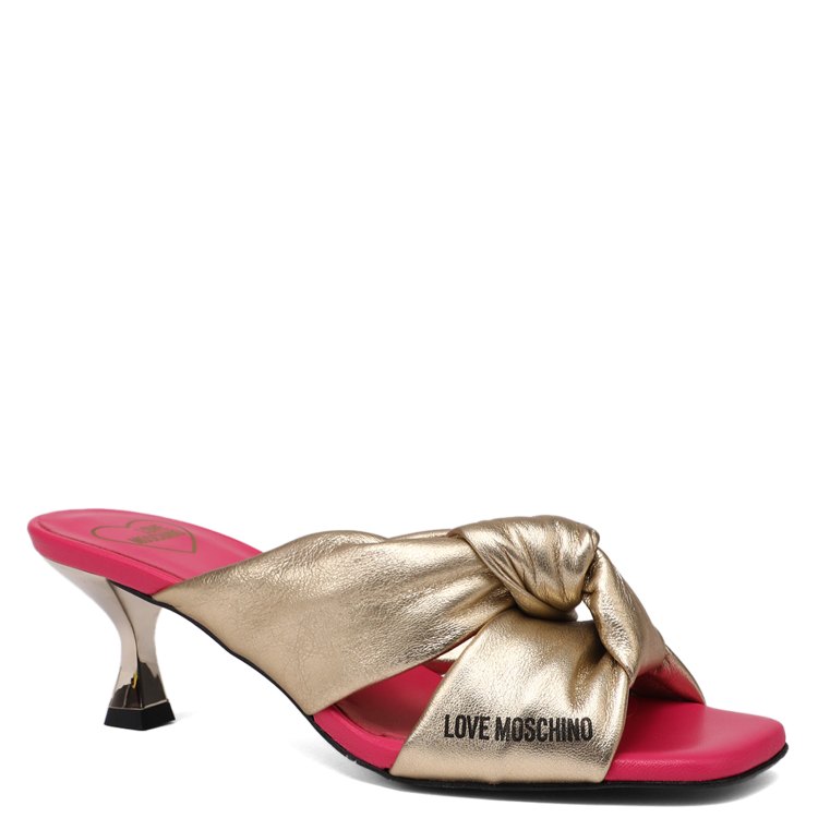 

Шлепанцы женские Love Moschino JA28365G золотистые 36 EU, Золотистый, JA28365G