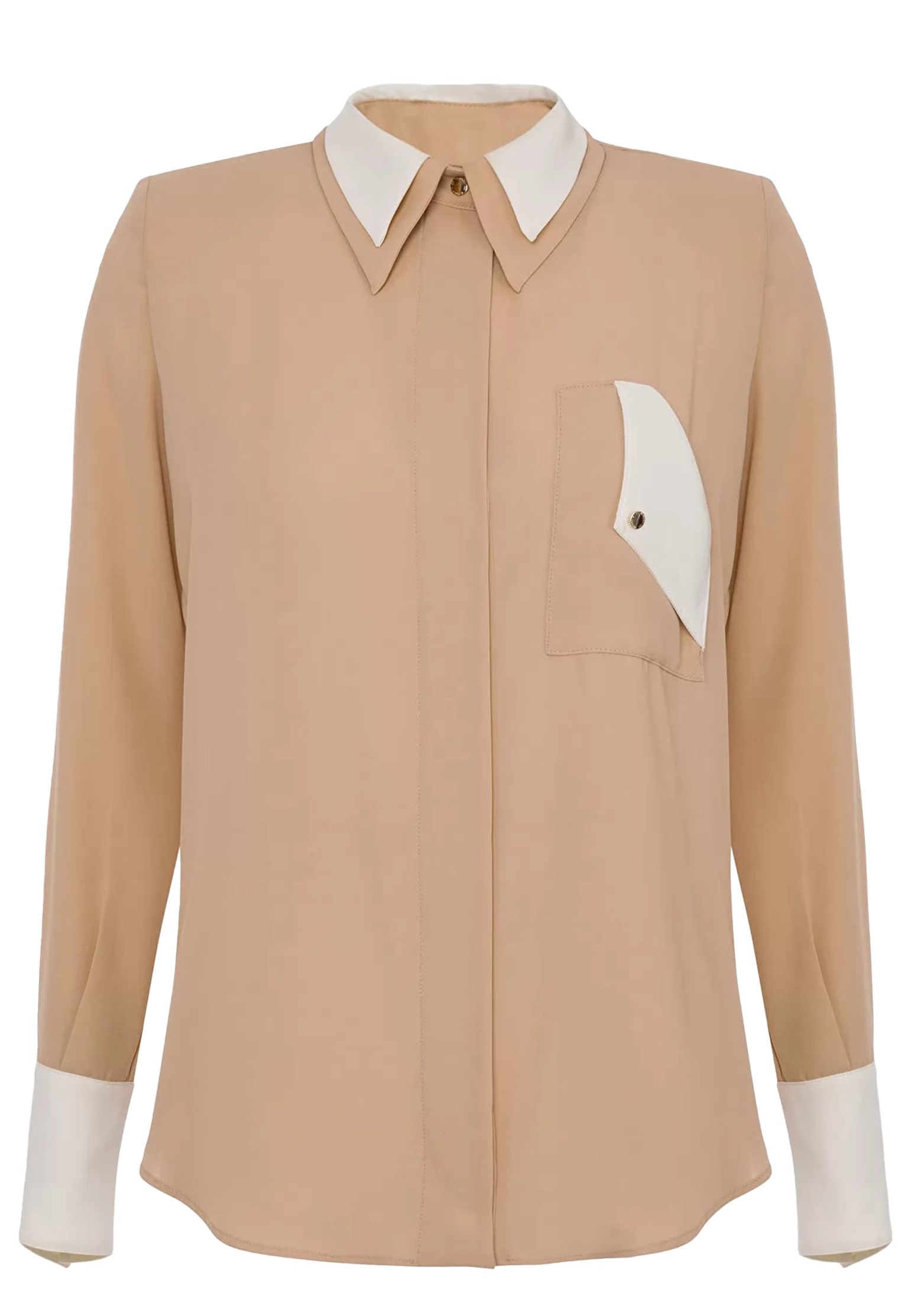 

Блуза женская Elisabetta Franchi 135637 бежевая 44 IT, 135637