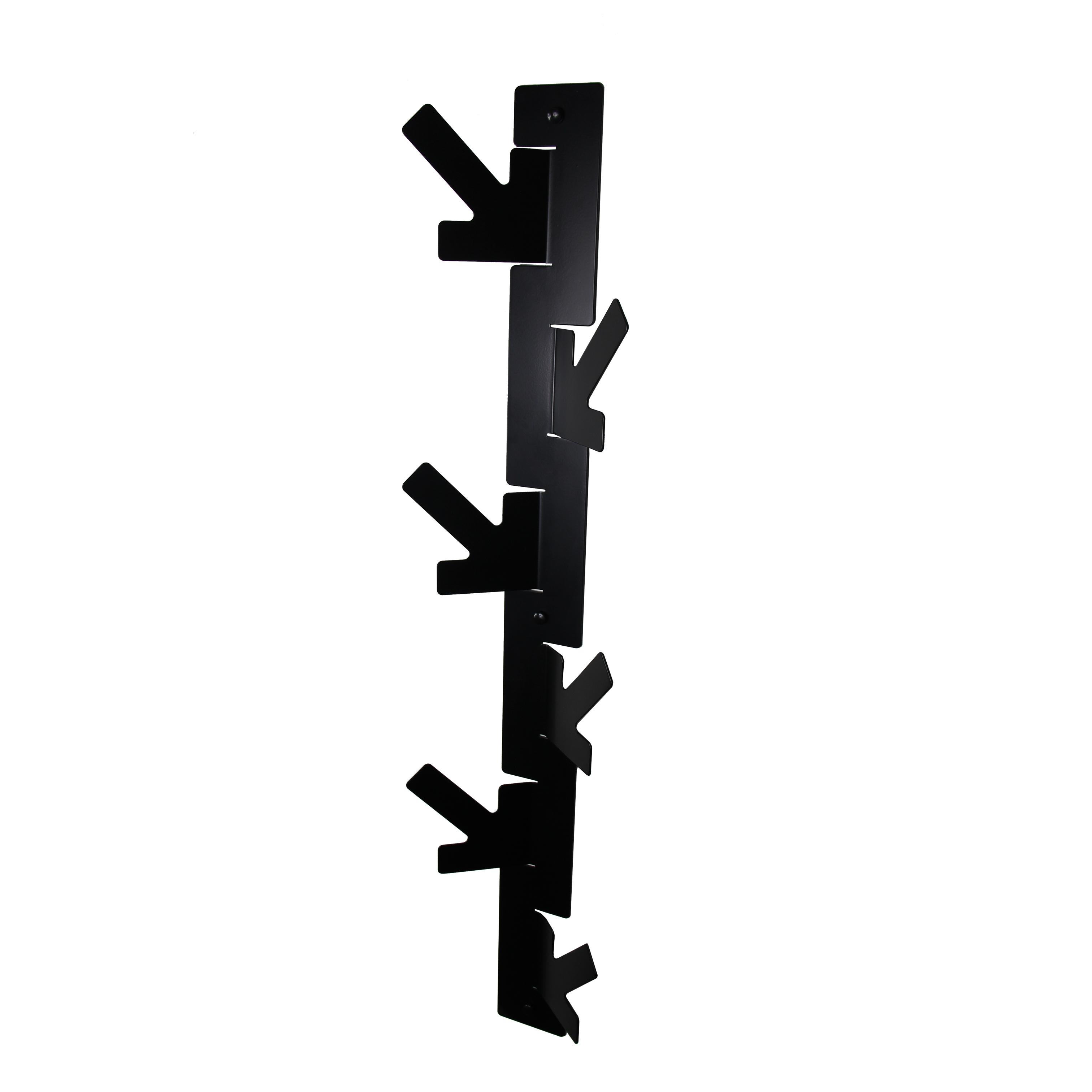 фото Вешалка настенная tempache "стрелочки" для одежды и аксессуаров, черная, 90х20х8 см