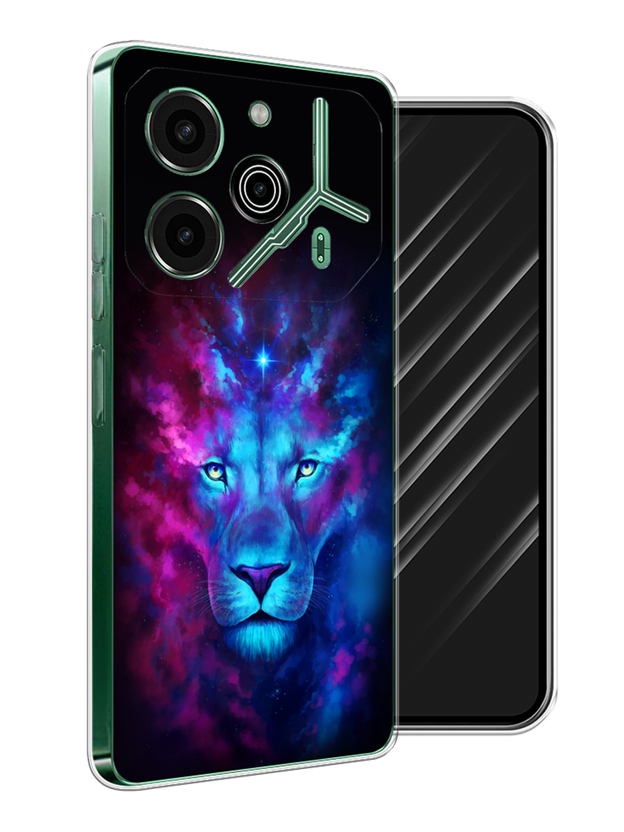 

Чехол Awog на Tecno Pova 6 Pro 5G "Космический лев", Голубой, 305250-1