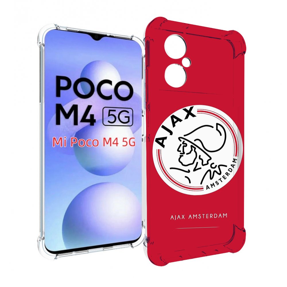 

Чехол MyPads фк аякс амстердам для Xiaomi Poco M4 5G, Прозрачный, Tocco