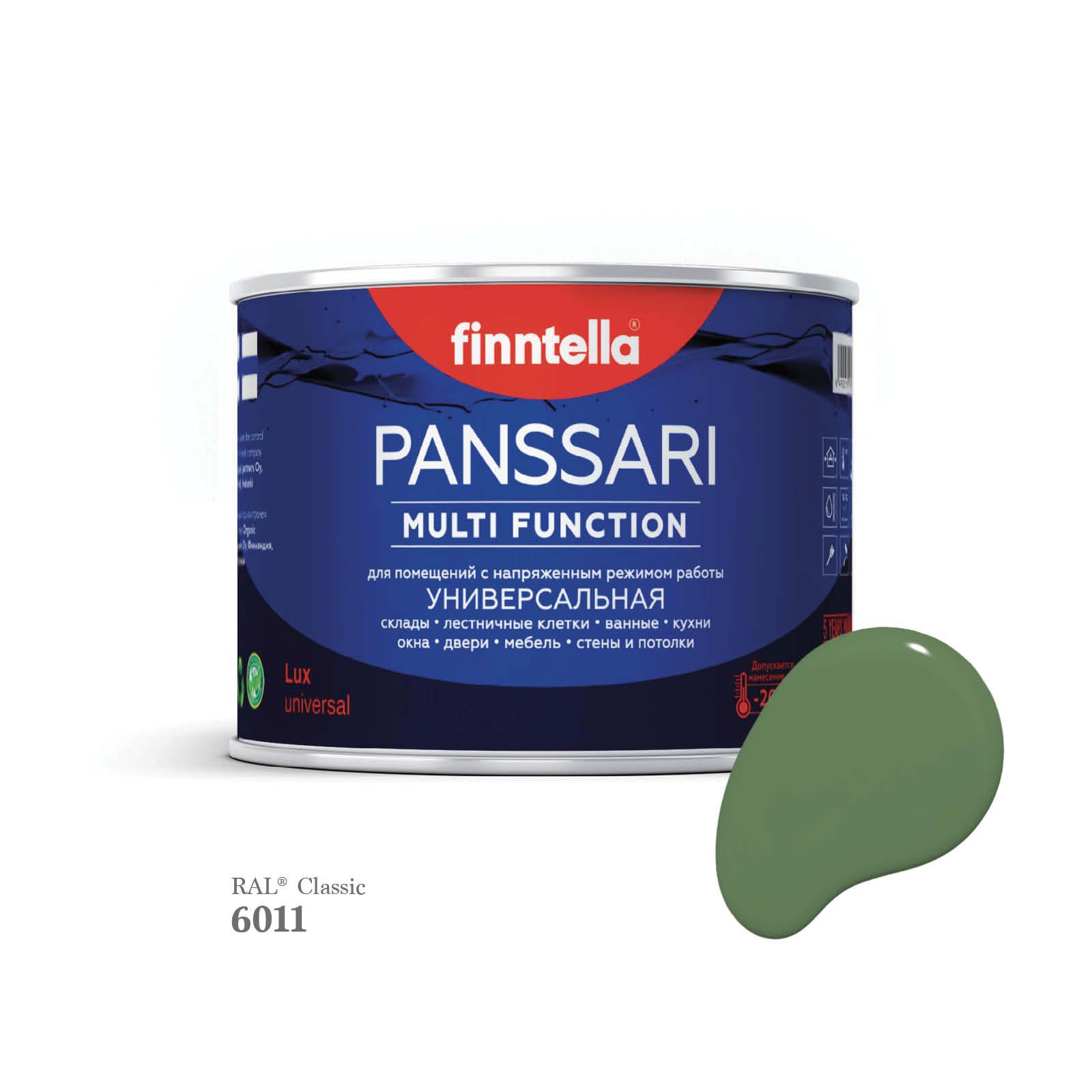 

Грунт - эмаль защитная быстросохнущая PANSSARI, цвет RAL6011 , 0,45л, Зеленый, PANSSARI RAL