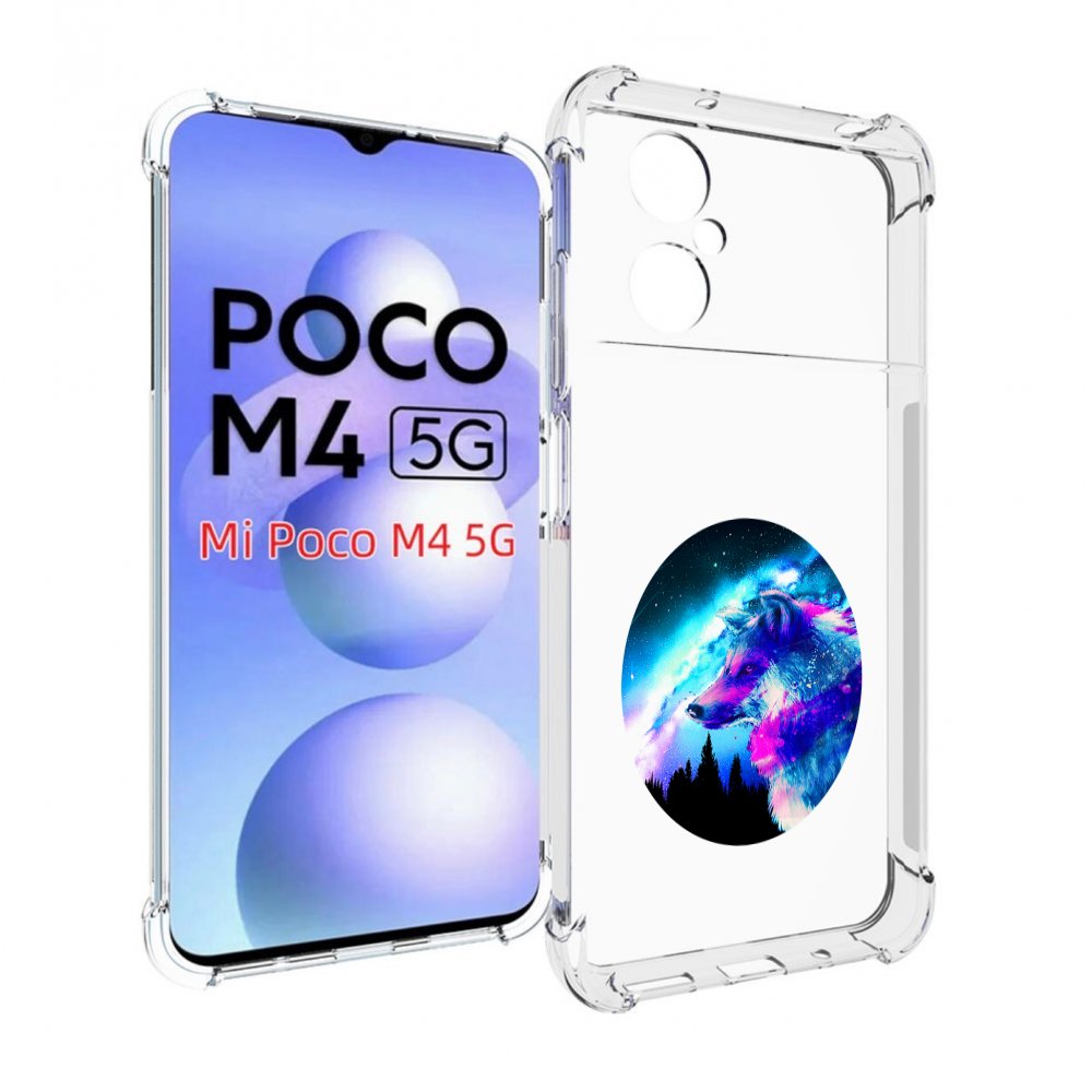 

Чехол MyPads голубой волк для Xiaomi Poco M4 5G, Прозрачный, Tocco