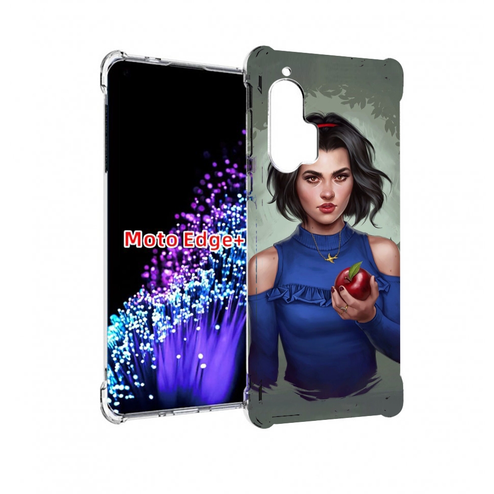 

Чехол MyPads девушка-с-яблоком женский для Motorola Edge+ Plus, Прозрачный, Tocco