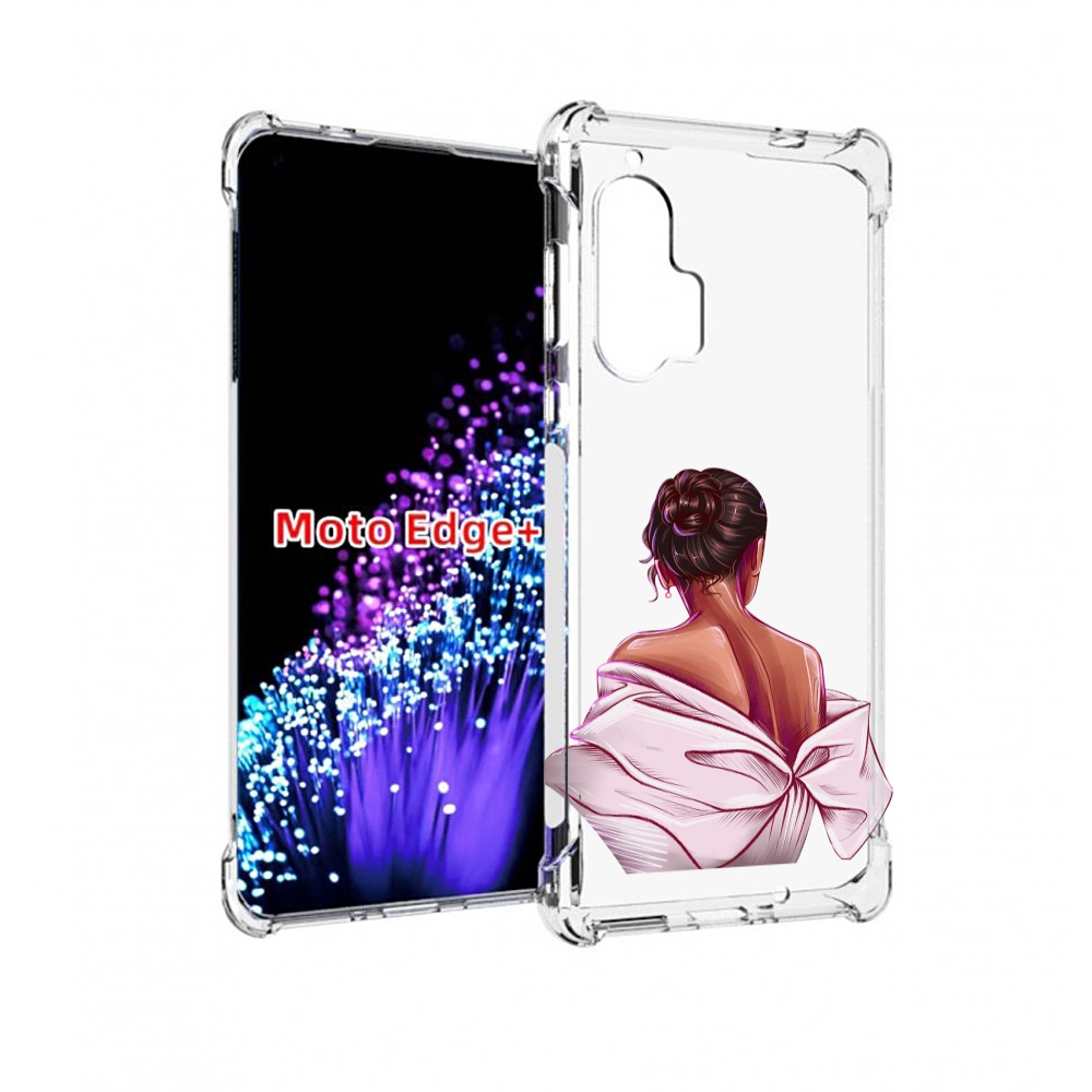 

Чехол MyPads девушка-со-спины женский для Motorola Edge+ Plus, Прозрачный, Tocco