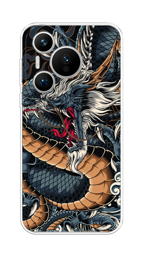 

Чехол на Huawei Pura 70 "Japanese Dragon", Коричневый;черный;синий, 6124050-1