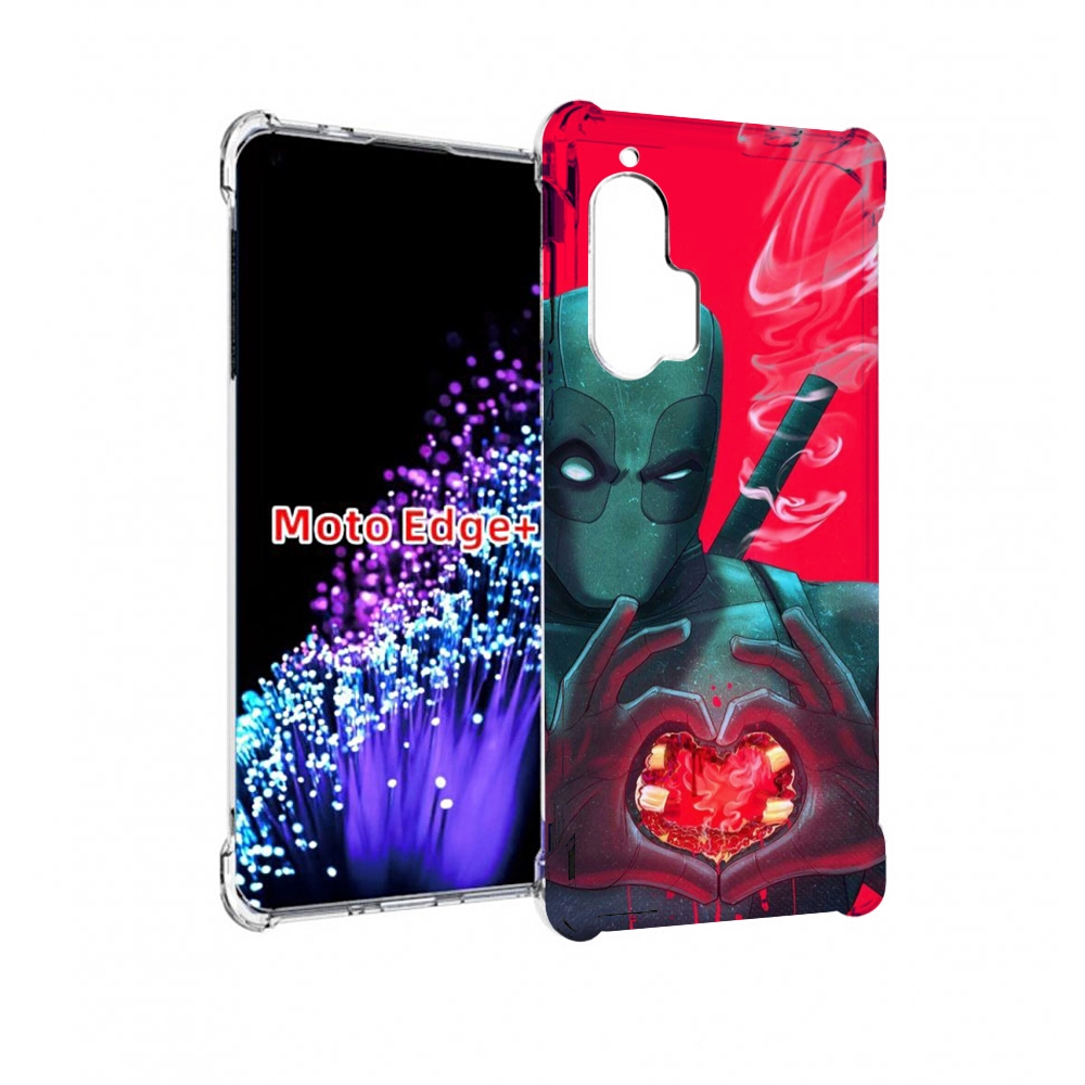 

Чехол MyPads дедпул-в-сердце для Motorola Edge+ Plus, Прозрачный, Tocco