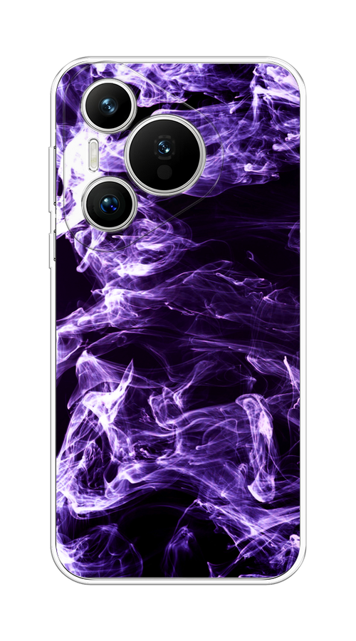 

Чехол на Huawei Pura 70 "Фиолетовый дым", Фиолетовый;белый;черный, 6124050-1