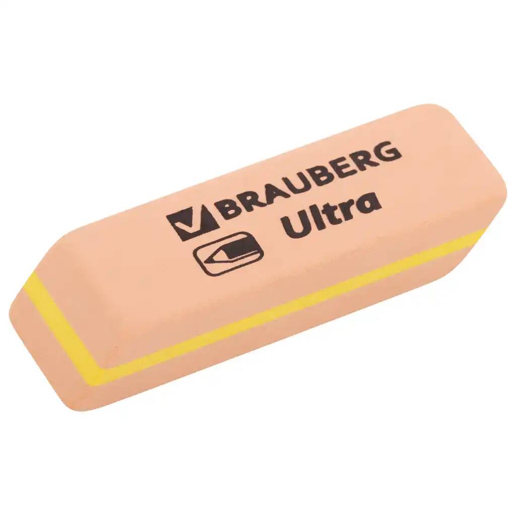 

Ластики BRAUBERG Ultra 41х14х8 мм оранжевые каучук 6 шт 10уп, Оранжевый