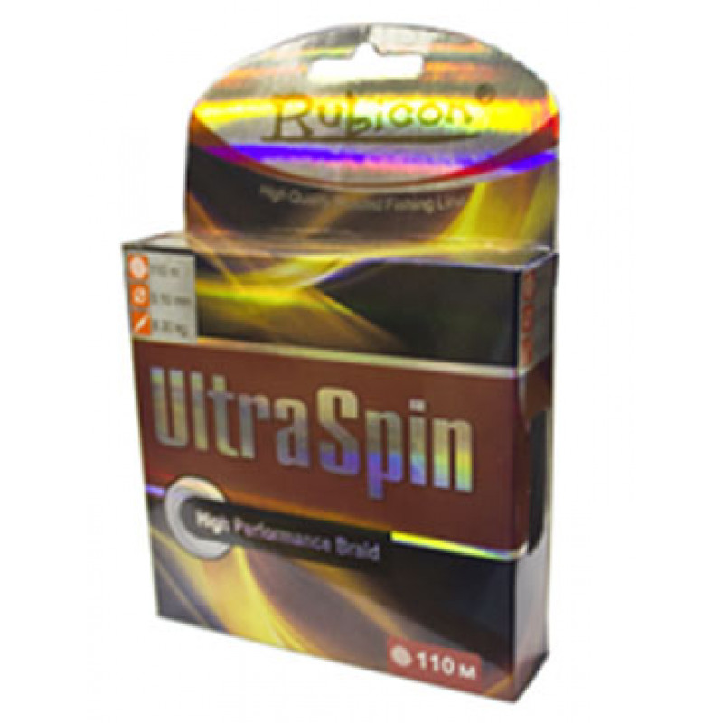 Леска плетеная Rubicon Ultra Spin 0,22 мм, 110 м, 18,5 кг, black