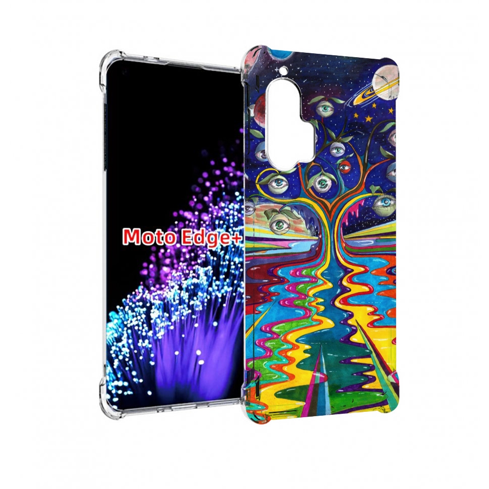 

Чехол MyPads дерево с глазами акварель для Motorola Edge+ Plus, Прозрачный, Tocco
