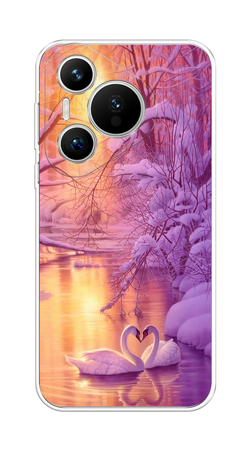 

Чехол на Huawei Pura 70 "Зима 1", Фиолетовый;желтый, 6124050-1