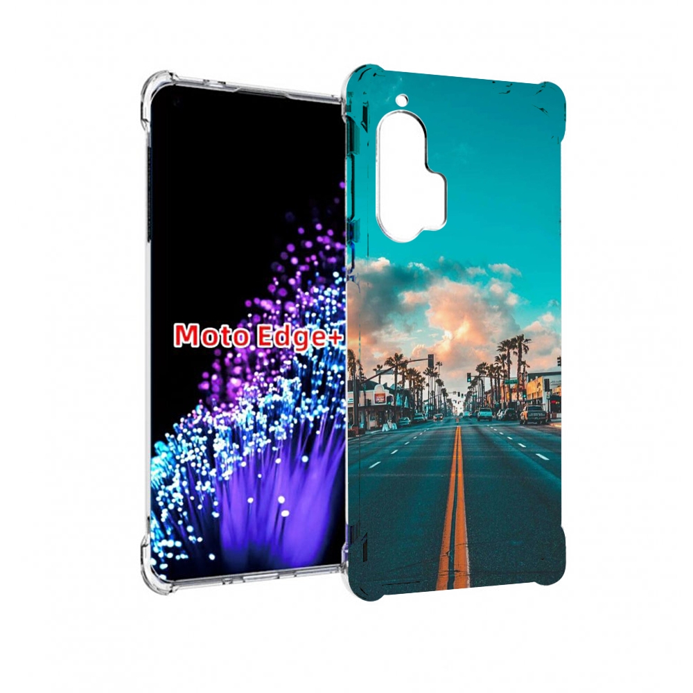 

Чехол MyPads дорога-в-лос-анджелес для Motorola Edge+ Plus, Прозрачный, Tocco