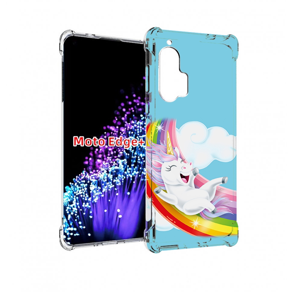 

Чехол MyPads единорог-на-радуге для Motorola Edge+ Plus, Прозрачный, Tocco