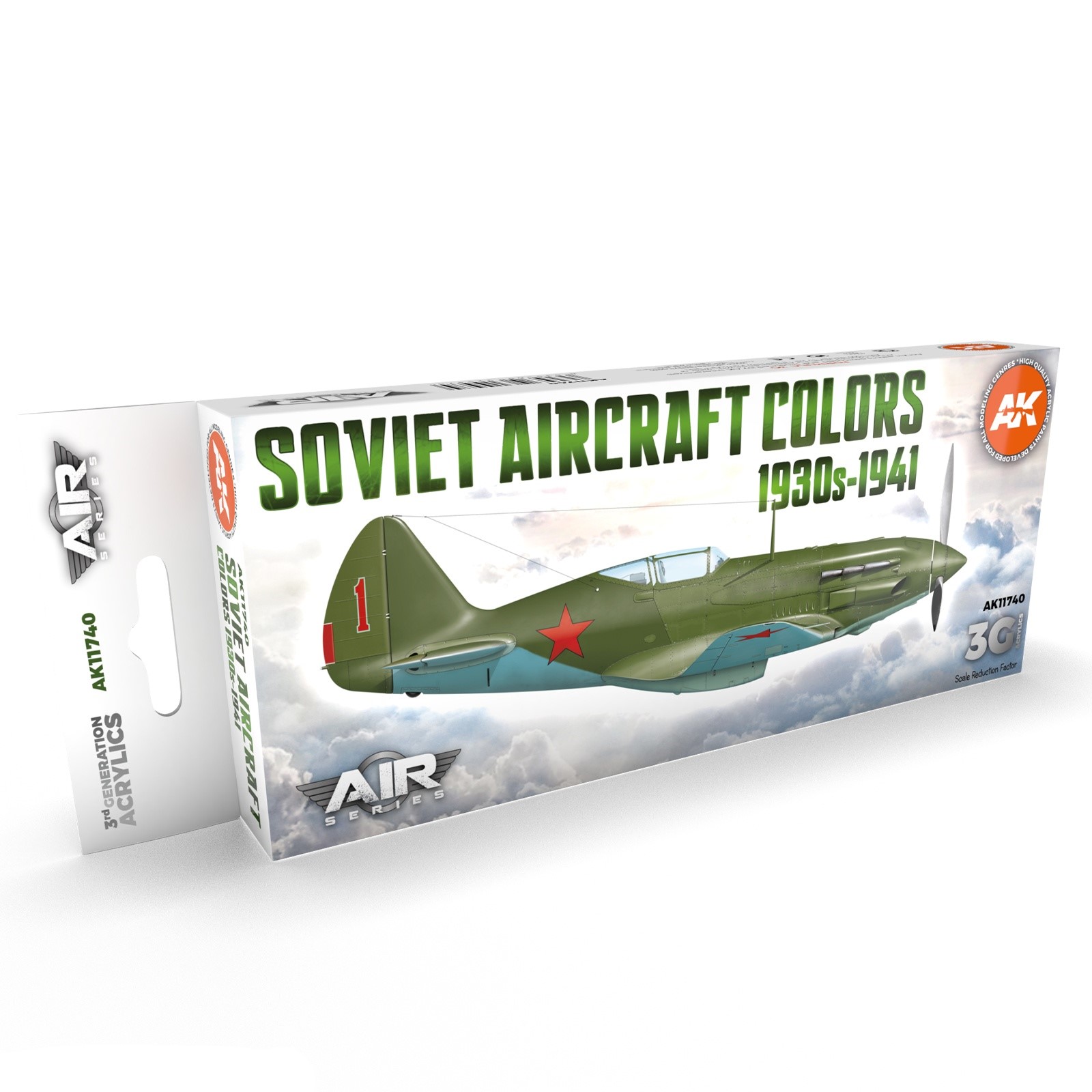 

AK11740 Набор красок Soviet Aircraft Colors 1930s-1941 SET 3G