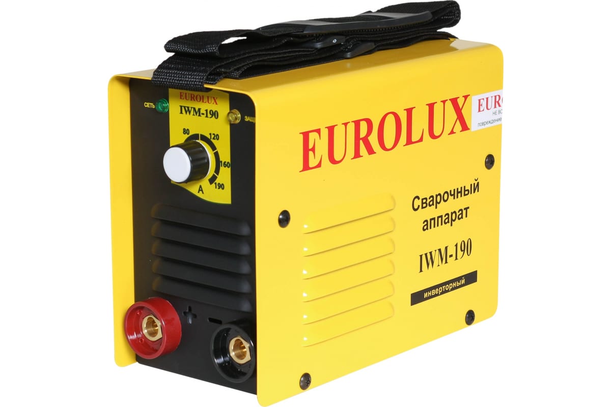 Сварочный аппарат EUROLUX IWM190 EUROLUX IWM190. Диапазон сварочного тока, А – 10-190
