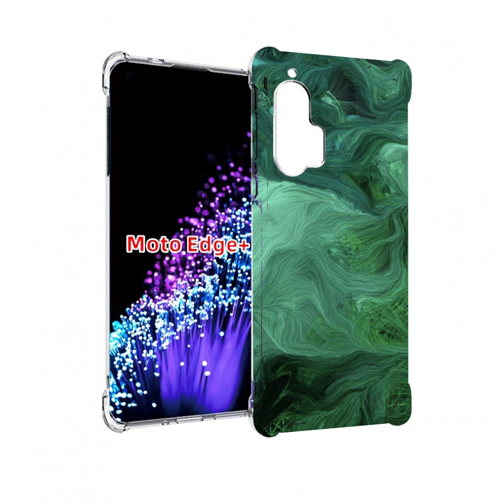 

Чехол MyPads зеленые нити для Motorola Edge+ Plus, Прозрачный, Tocco