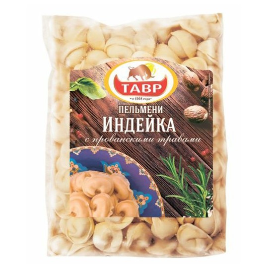 

Пельмени Тавр индейка с прованскими травами, 700 г