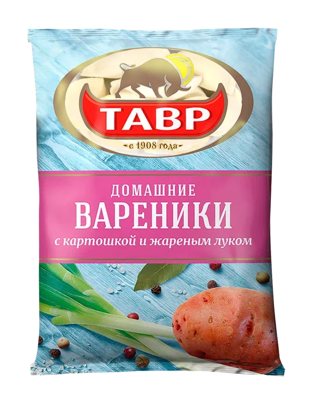 

Вареники Тавр Домашние с картофелем и жареным луком, 900 г