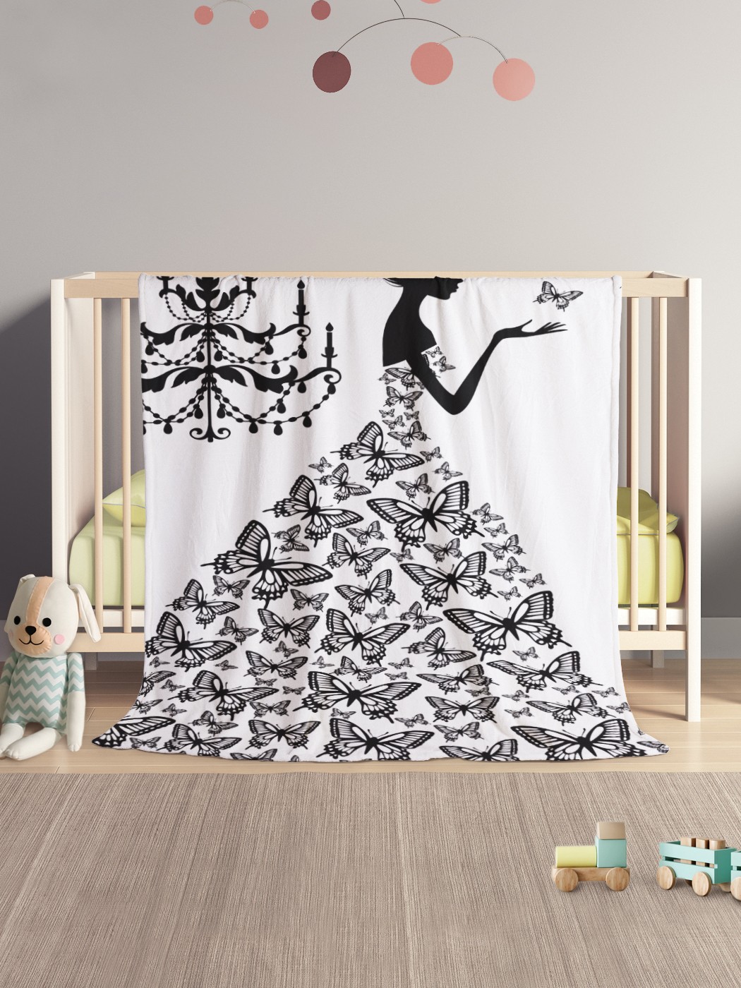 фото Плед ambesonne платье из бабочек (велсофт) , 130x180 см