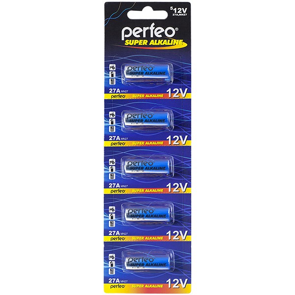 

Батарейки Perfeo 27A/5шт Super Alkaline