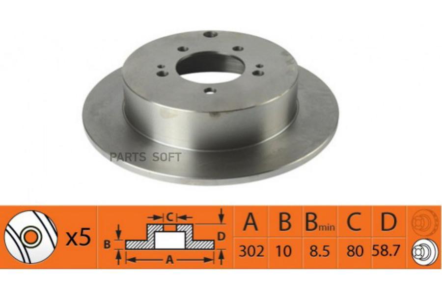 

Диски тормозные MITSUBISHI OUTLANDER 2.4 2006 - 2012 MITSUBISHI OUTLANDER 2.4 2007 - 2012