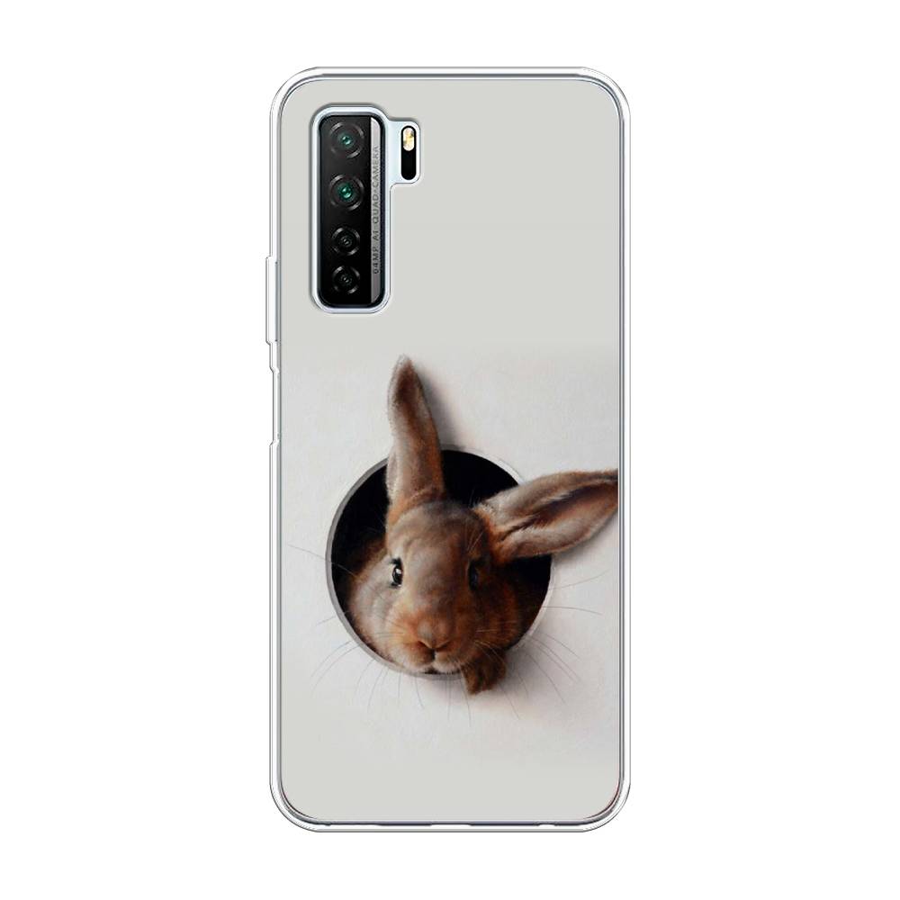 

Чехол на Huawei Nova 7 SE/P40 Lite 5G/Honor 30S Global "Любопытный кролик", Серый;коричневый, 6102950-1