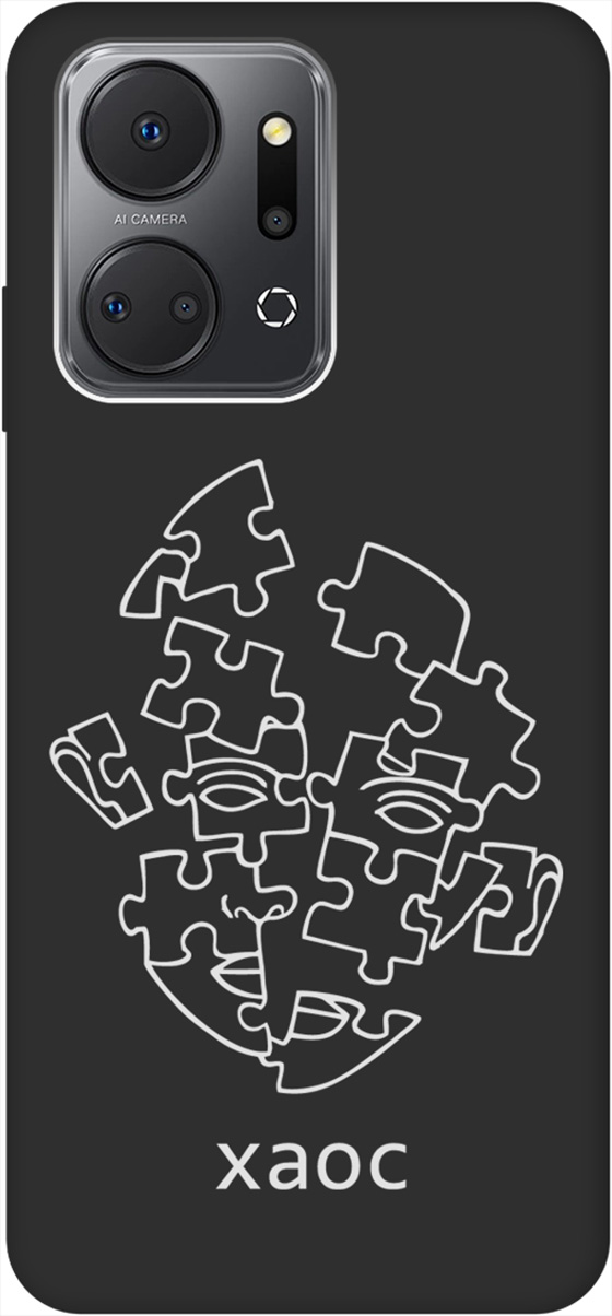 

Матовый Soft Touch Чехаол на Honor X7a "Chaos W" черный, Черный;белый, 159390