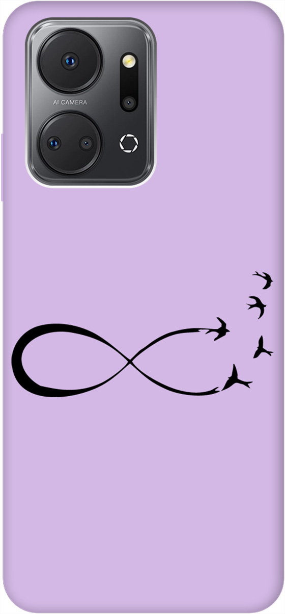 

Чехаол на Honor X7a "Infinity" сиреневый, Фиолетовый;черный, 159400