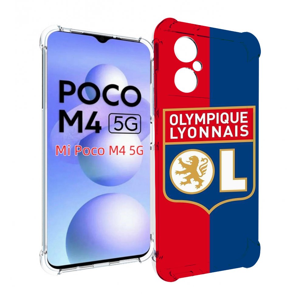 

Чехол MyPads фк лион эмблема для Xiaomi Poco M4 5G, Прозрачный, Tocco