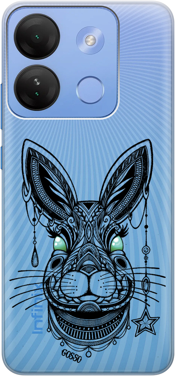 

Чехаол на Infinix Smart 7 HD "Grand Rabbit" прозрачный, Прозрачный;зеленый;черный, 159432