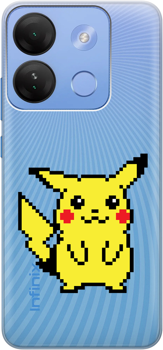 

Чехаол на Infinix Smart 7 HD "Pixel Pikachu" прозрачный, Прозрачный;желтый;красный, 159433