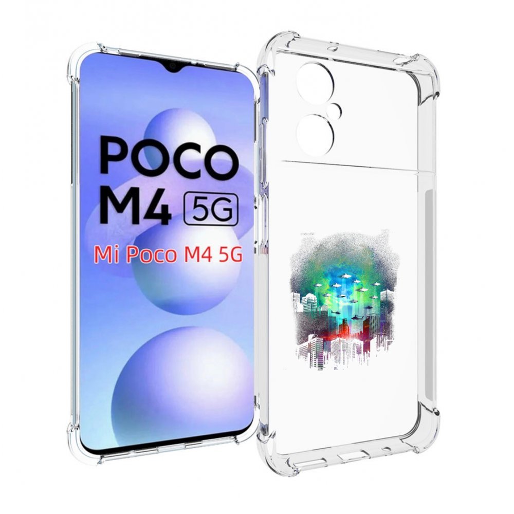

Чехол MyPads город в свечении для Xiaomi Poco M4 5G, Прозрачный, Tocco