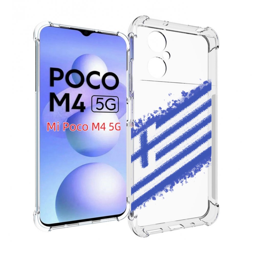 

Чехол MyPads флаг Греции для Xiaomi Poco M4 5G, Прозрачный, Tocco