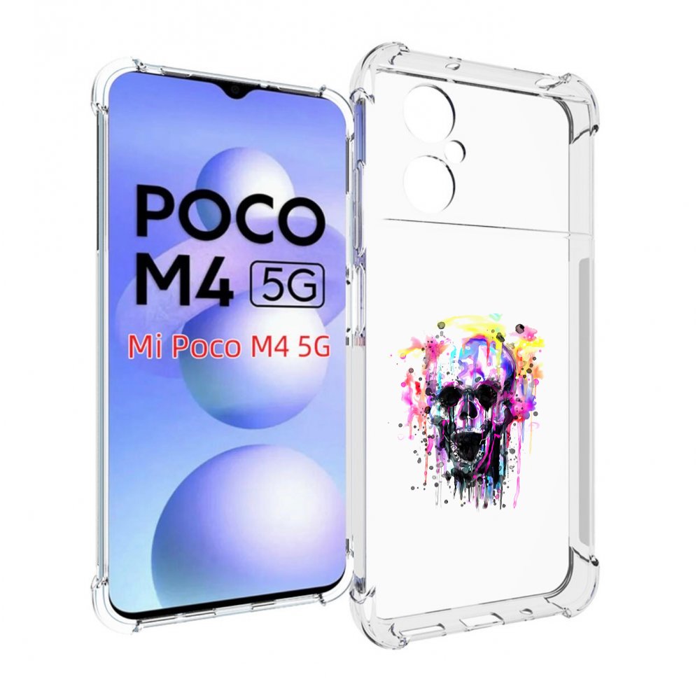 

Чехол MyPads граффити череп для Xiaomi Poco M4 5G, Прозрачный, Tocco