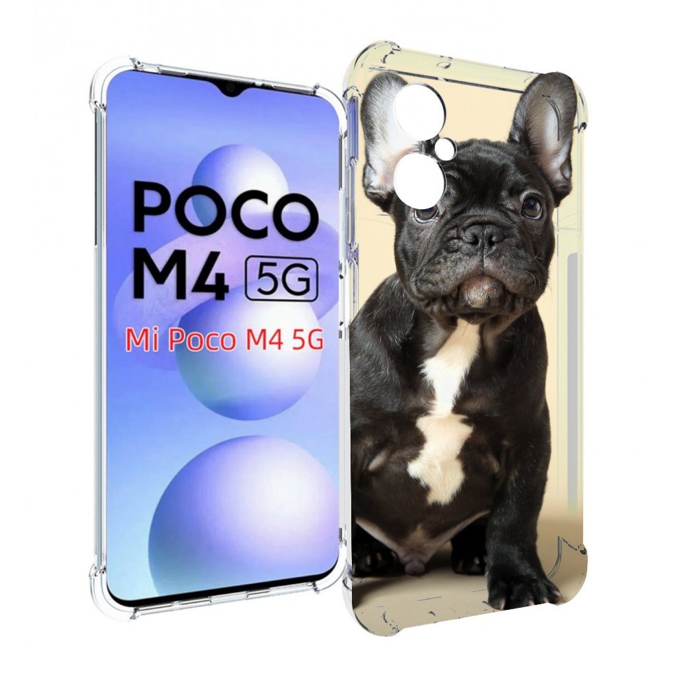 

Чехол MyPads французскии бульдог для Xiaomi Poco M4 5G, Прозрачный, Tocco