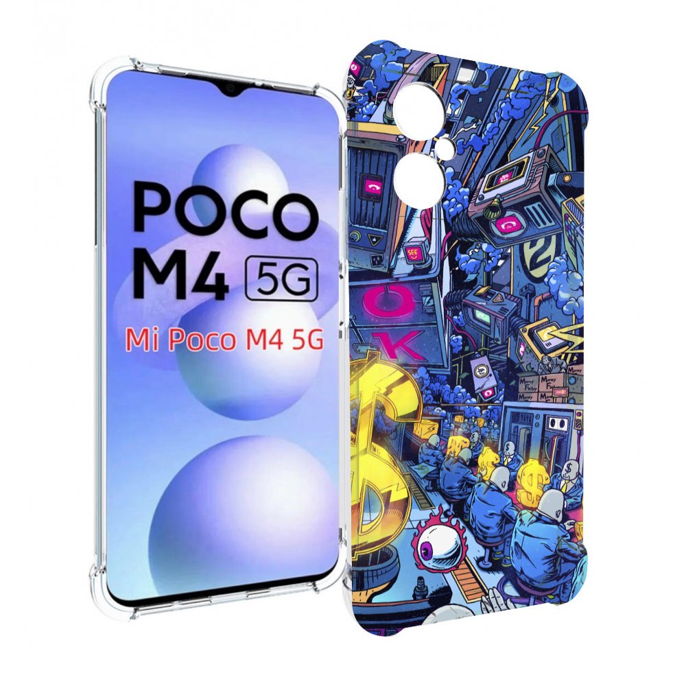 

Чехол MyPads футуристичная картинка для Xiaomi Poco M4 5G, Прозрачный, Tocco
