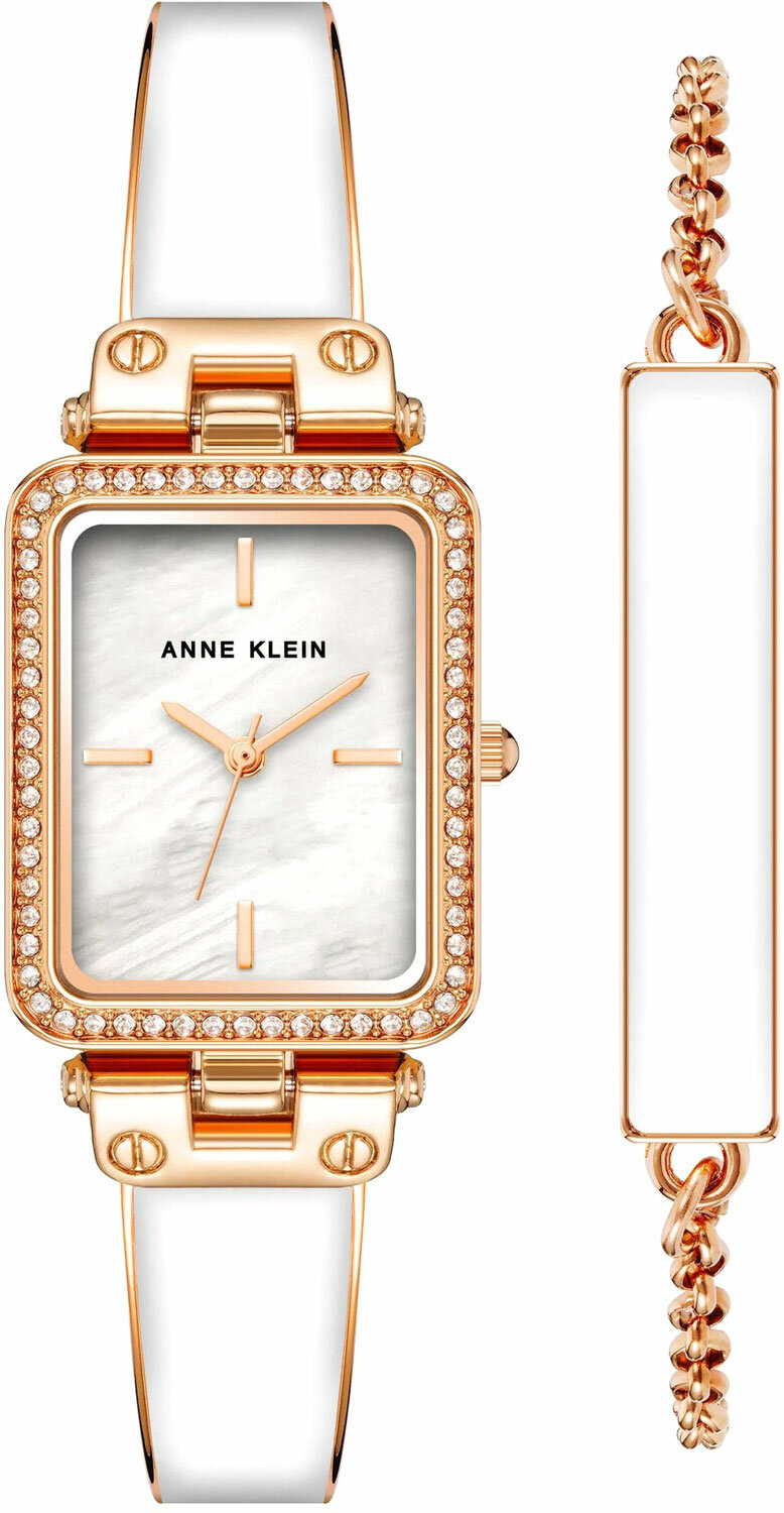 Наручные часы женские Anne Klein 3898WTST белые/золотистые США