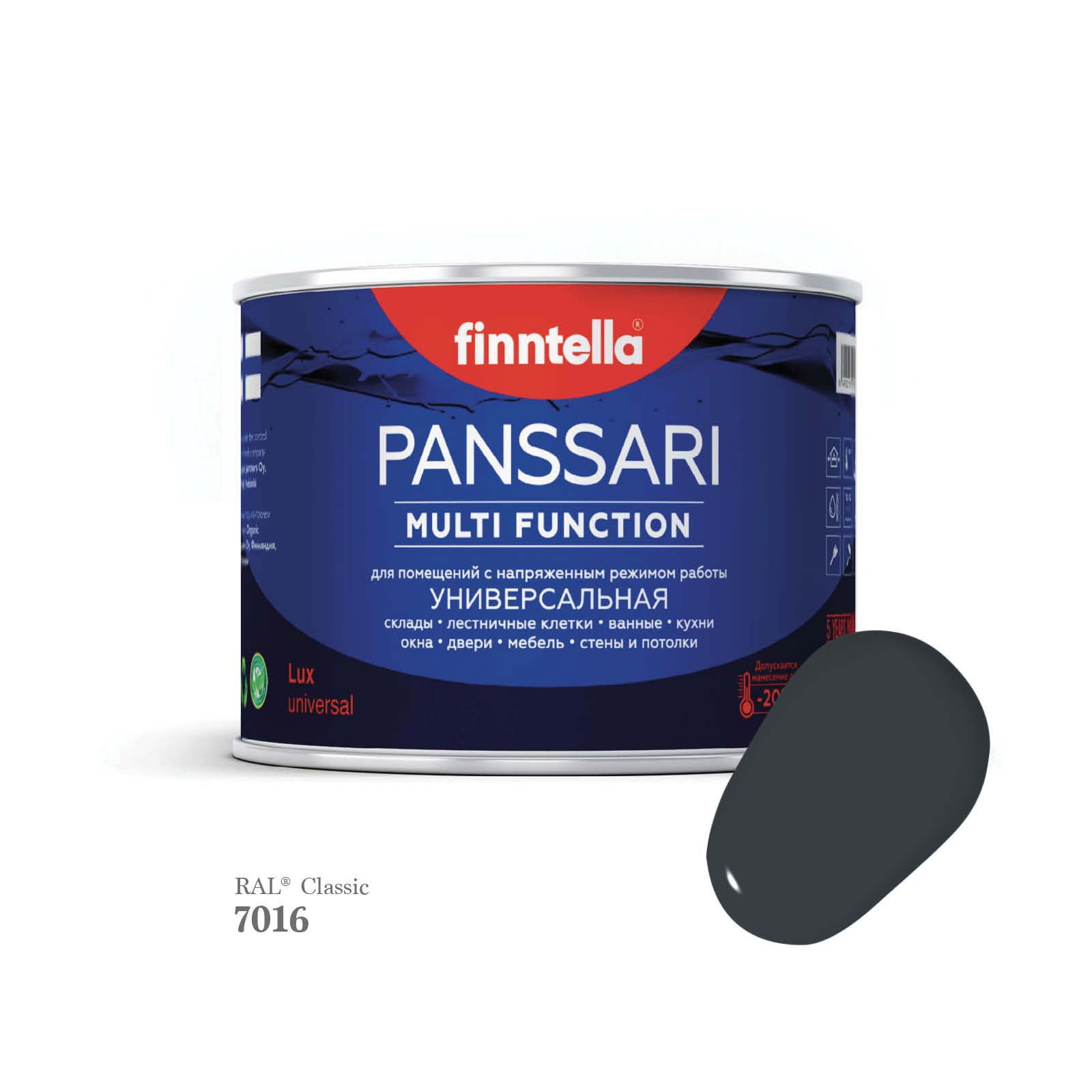 

Грунт - эмаль защитная быстросохнущая PANSSARI, цвет RAL7016 , 0,45л, Серый, PANSSARI RAL
