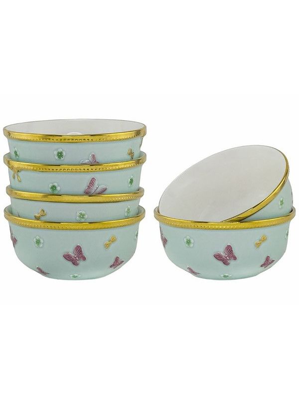 

Салатник Lenardi Бабочки 6шт фарфор 18см 144-455