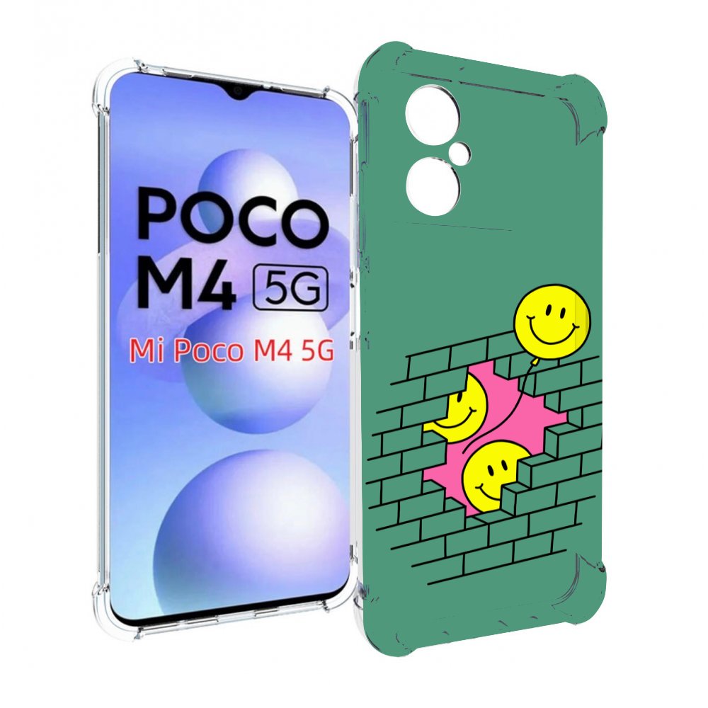 фото Чехол mypads шарики в стене для xiaomi poco m4 5g