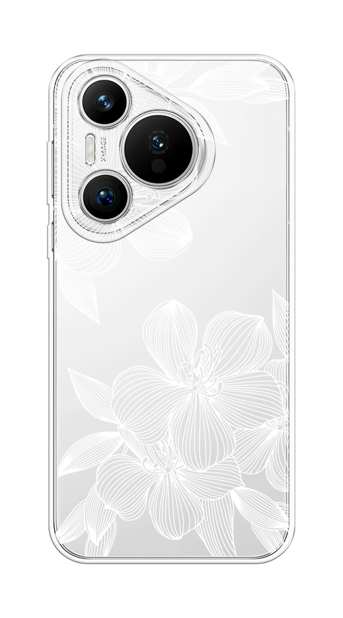 

Чехол на Huawei Pura 70 "Крокус", Белый;прозрачный, 6124050-1