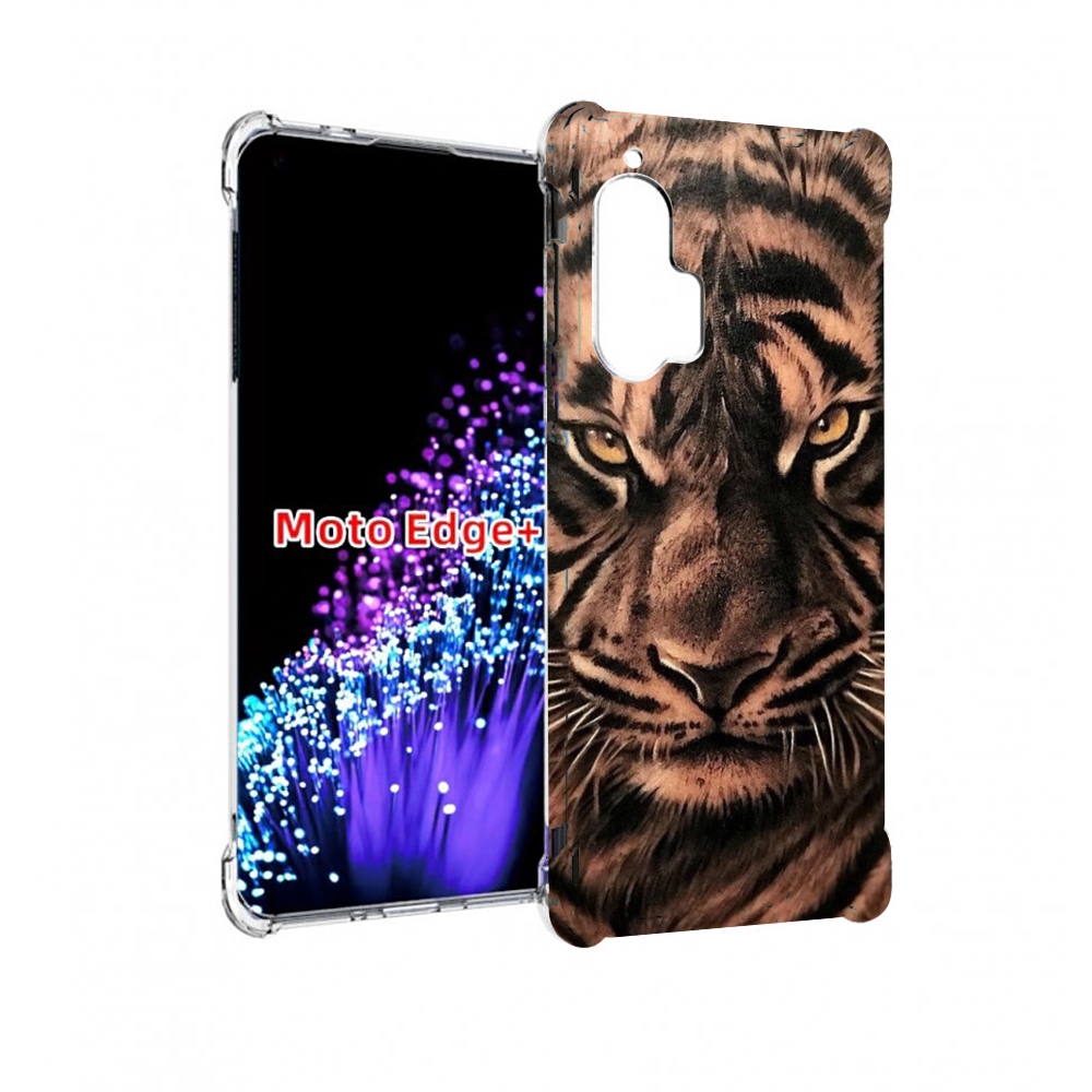 

Чехол MyPads злой-большой-тигр для Motorola Edge+ Plus, Прозрачный, Tocco