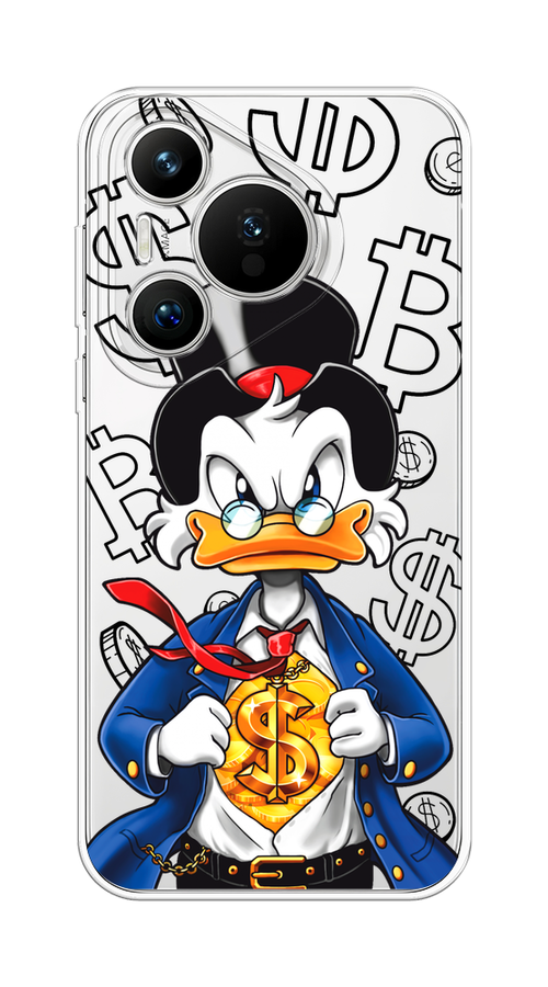 

Чехол на Huawei Pura 70 "Scrooge Goldman", Черный;белый;синий, 6124050-1