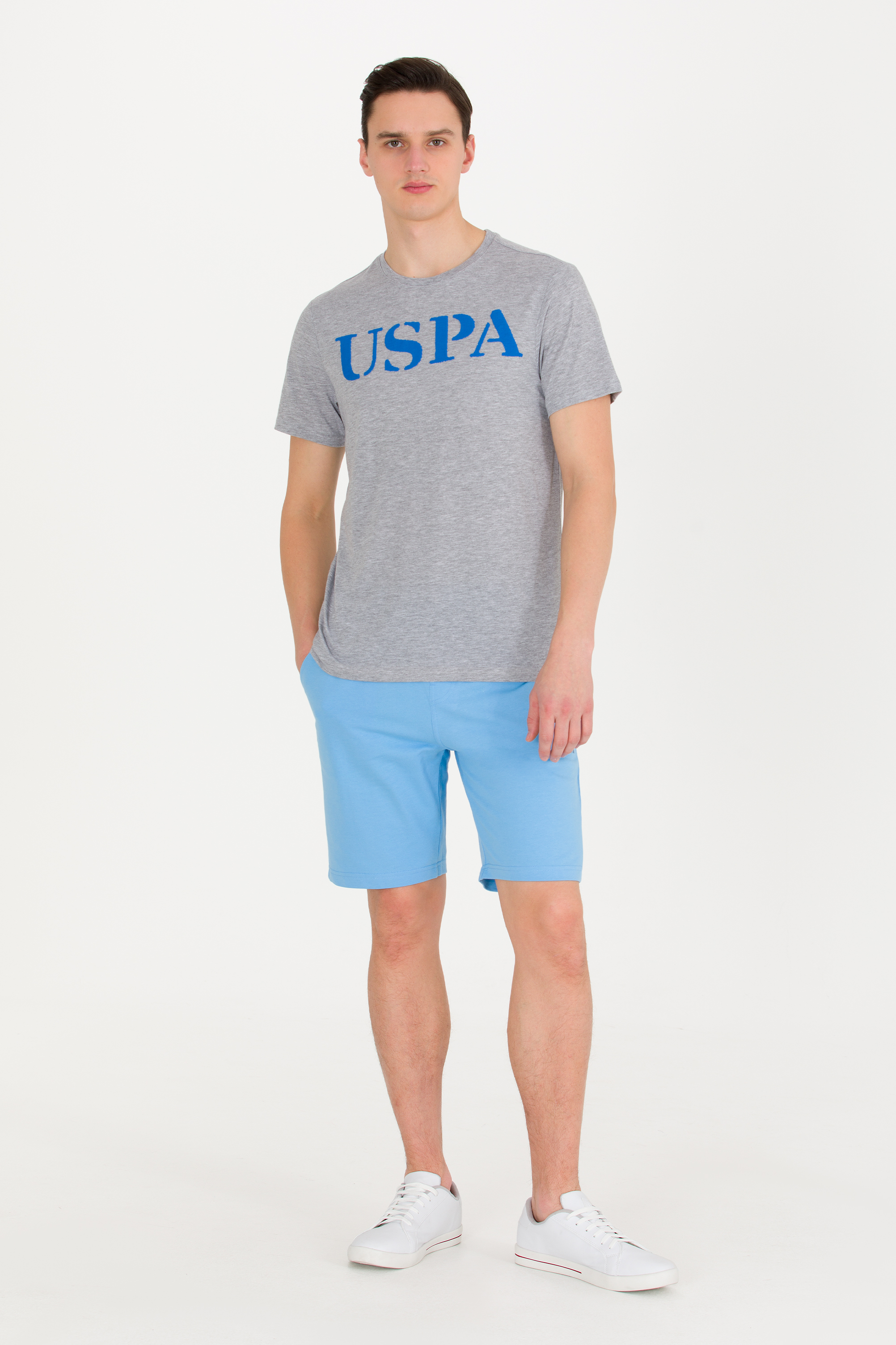 Повседневные шорты мужские U.S. POLO Assn. G081SZ0OS0PARMEIY023 голубые 2XL