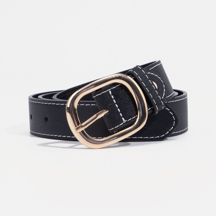 

Ремень женский NoBrand 9291579 чёрный, 115 см, Черный, 9291579
